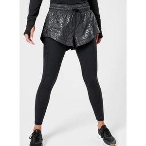 ATHLETA 2 in 1 rainier tight supersonic black size S